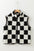 Mindi Checkered Sherpa Collared Jacket Vest