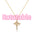 Rotatable Cross Crown Necklace