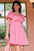 Mittoshop Sweetheart Puff Sleeve Smocked Mini Dress