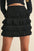 MABLE Ruffled Detail High Waist Knit Mini Skirt
