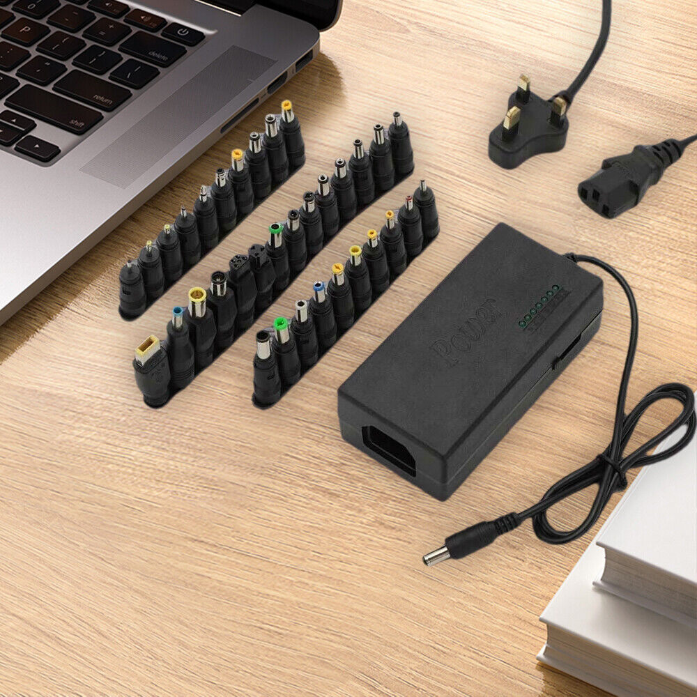 96W 34 Sizes Heads Adapter Universal AC DC Power Supply Charger Multi Laptop PC
