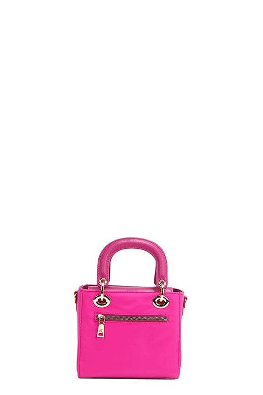 Nicole Lee USA Color Patch Handbag with Top Handle