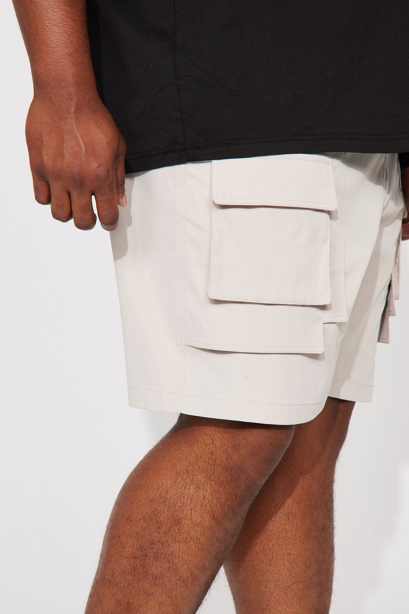 All Cap Utility Nylon Cargo Shorts - Grey