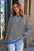 Elliana Stripe Crossed Stitch Drop Shoulder Sweatshirt