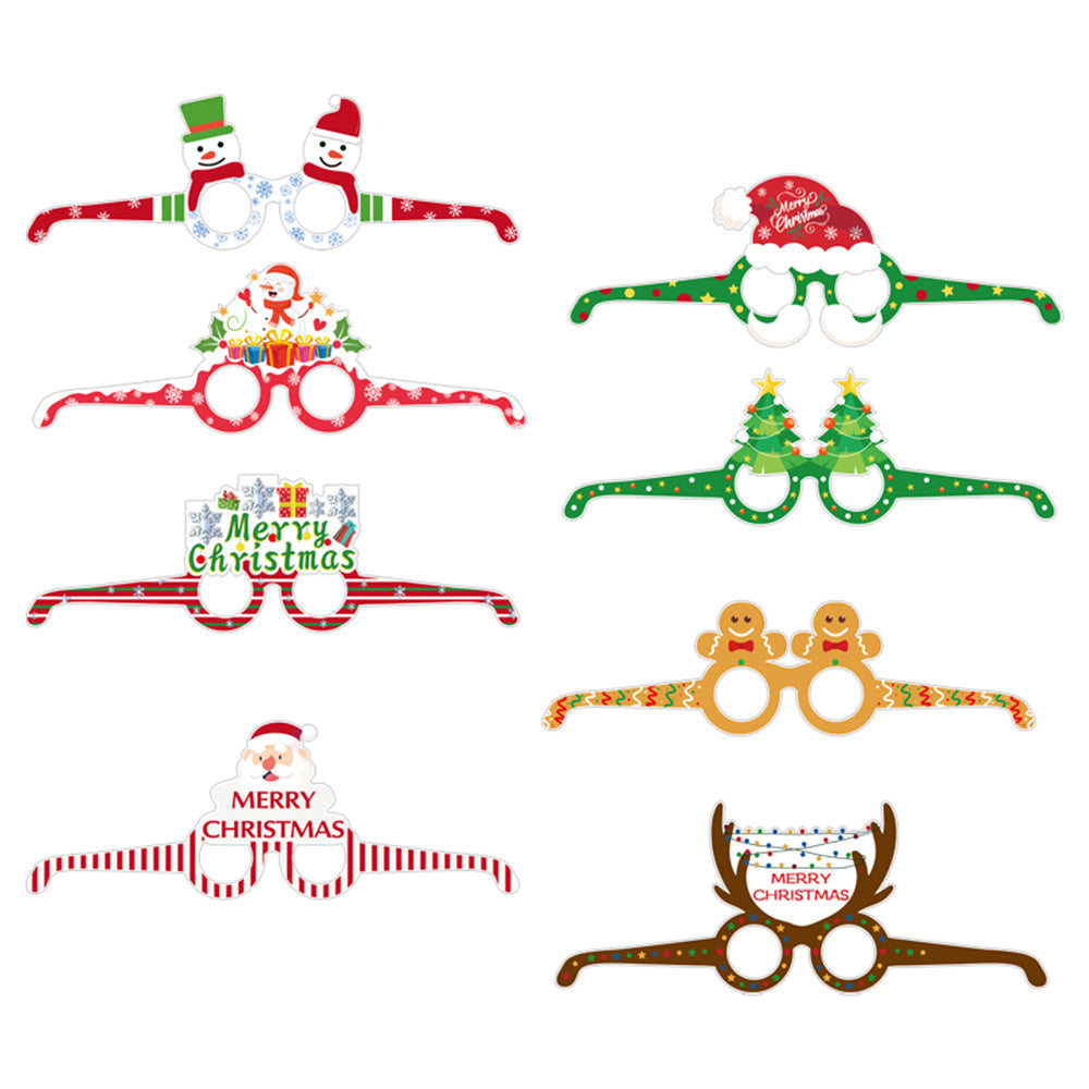Christmas Children's Paper Glasses Party Decoration Supplies