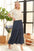 ADORA Waist Band Tiered Denim Maxi Skirt