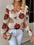 Elegant Bohemian Floral V-neck Long Sleeve Fashion Printed Sweater