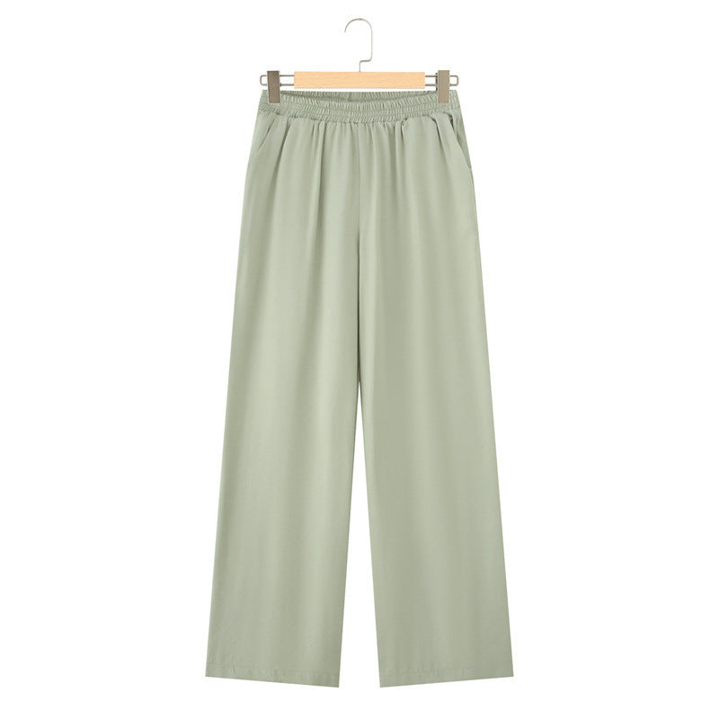 Long Sleeve Shirt Loose Wide Leg Pants Casual Two-piece Suit