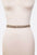 Glitter Trim Rhinestone Skinny Sash Belt