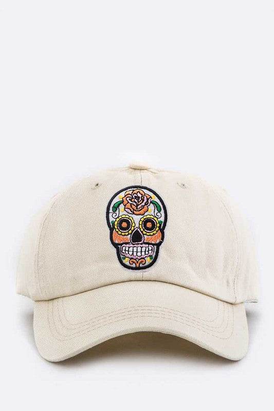Sugar Skull Patch Cotton Cap