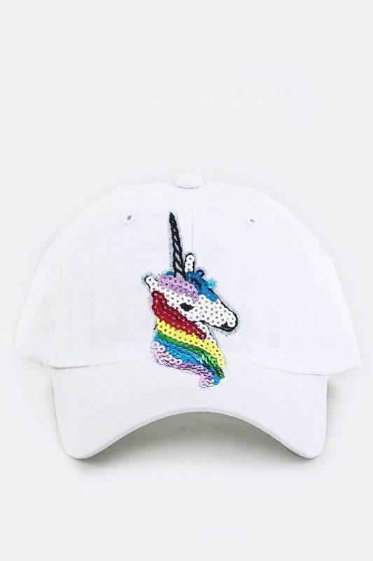 Sequins Unicorn Cotton Cap