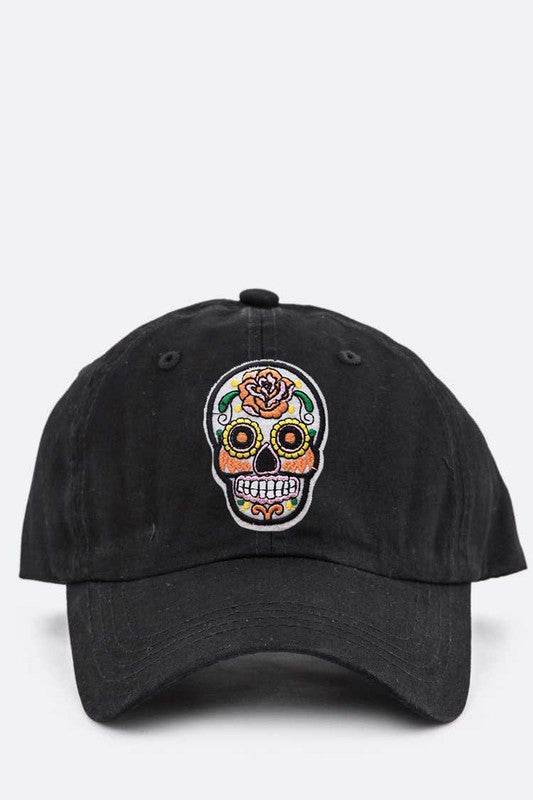 Sugar Skull Patch Cotton Cap