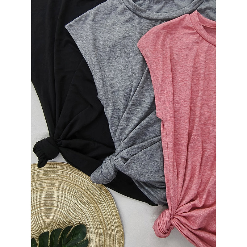 3-Packs Cap Sleeve Tops For Women Summer Top Basic Tee Shirts Casual Tank Loose Fit 2025 Fashion