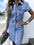 Button Front Short Sleeve : Denim Dress
