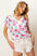 BiBi Rose Printed Poly Span with Crochet Lace Top