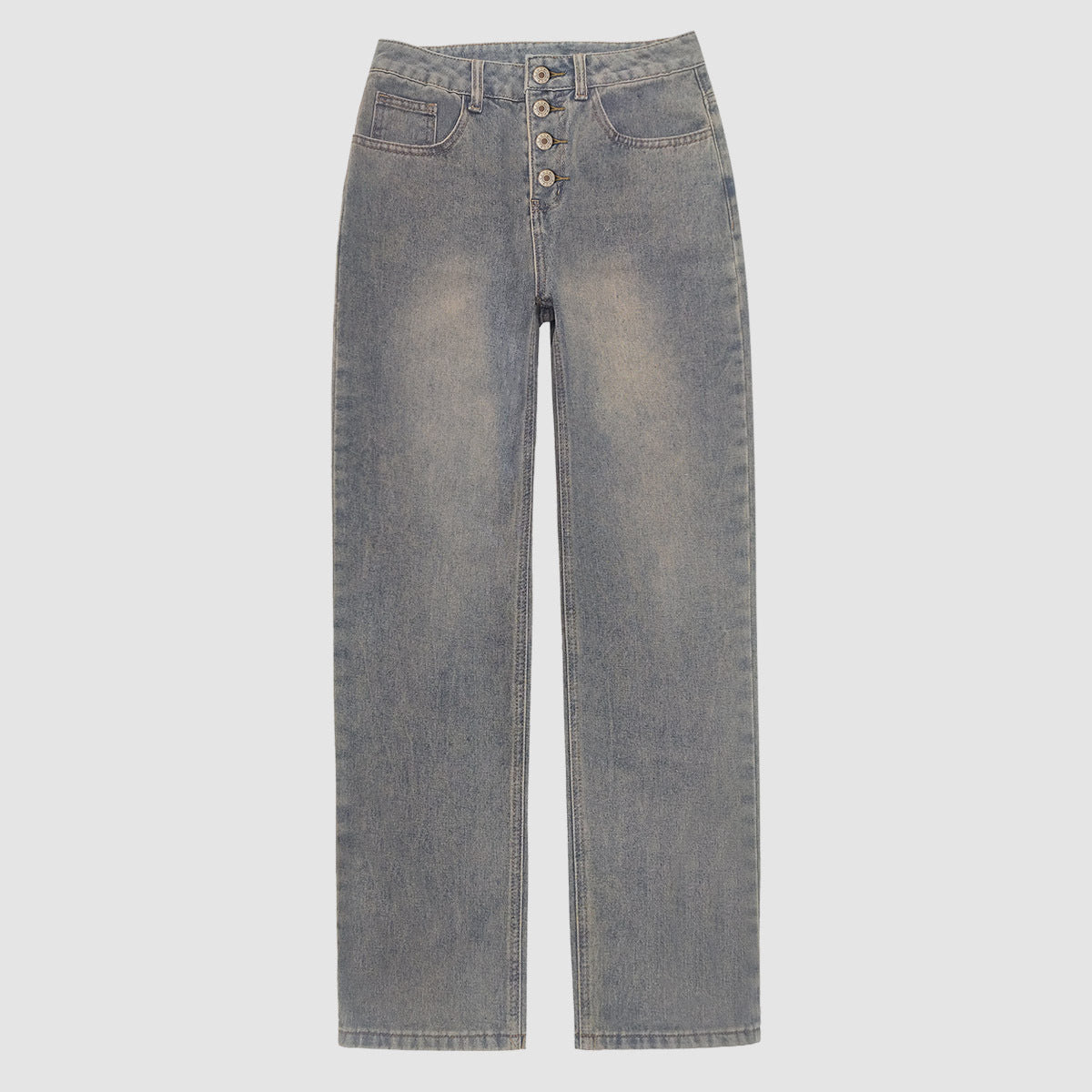 New Jeans Loose Leisure All-matching Simple And Thin Half-length Pants Straight-leg Pants Women