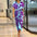 Women's Temperament Printed Lapel Short Sleeve High-waist Blouse Dress