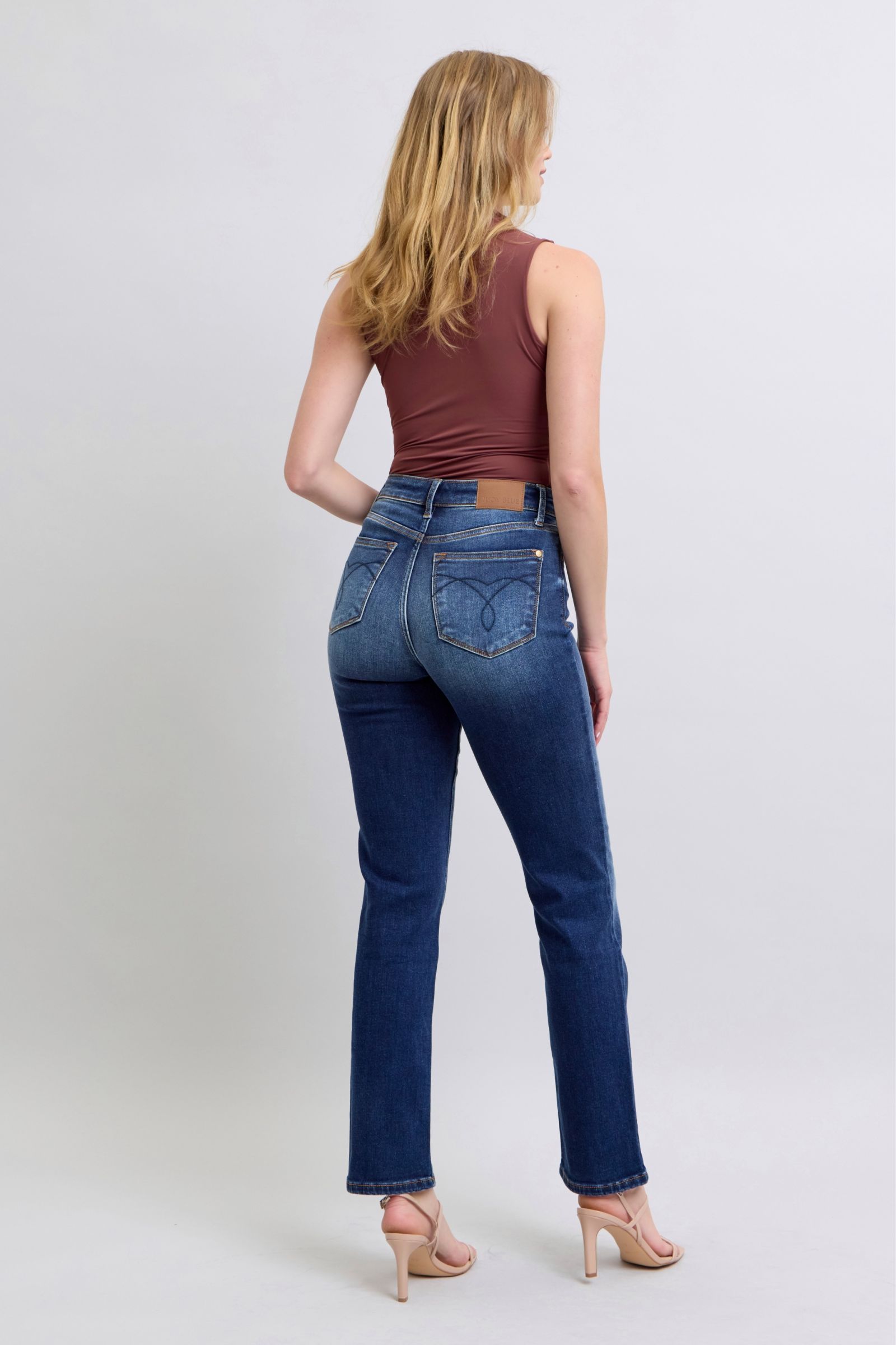 Judy Blue Full-Size Straight Leg Jeans - Effortless Chic with Pockets