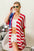BiBi American Flag Low Gauge Knit Cardigan