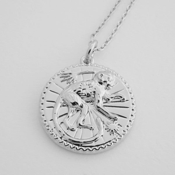 Chinese Zodiac Coin Necklace - Monkey