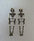 Halloween Earrings Skull Simulation Human Skeleton Detachable Stud Earrings