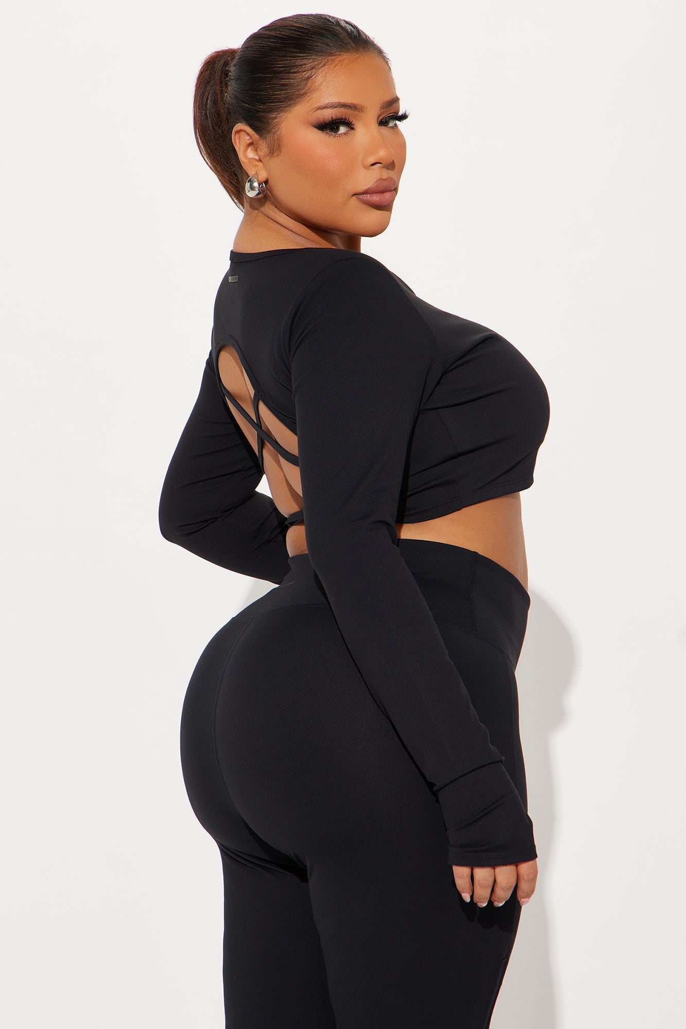 Across Your Core Super Soft Active Top - Black