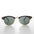 Classic Half Frame Vintage Sunglass with Glass Lens - Hollis