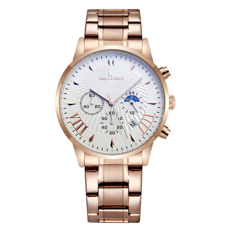 Multifunctional Business Men's Watch Luminous Waterproof Six-pin