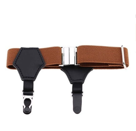 Popular high-end sexy tide men and women gentleman white-collar dress double head duckbill buckle hoist buckle garter socks