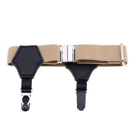 Popular high-end sexy tide men and women gentleman white-collar dress double head duckbill buckle hoist buckle garter socks