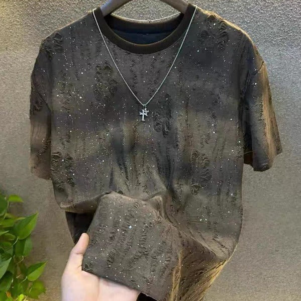 American-style Heavy Short-sleeved T-shirt Men's Summer High Sense