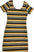 KIDS RIB STRIPE SHORT SLEEVE DRESS
