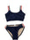GIRL'S TWO PIECE STRIPE SIDE BATHING SUIT