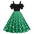Lotus Leaf Edge Suspender Short Sleeved Black Polka Dot Big Swing Dress