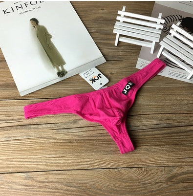 Pants men sports underwear men's cotton sexy no trace T-shaped U convex red low waist young male cotton.