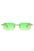 Rimless Rectangle Retro Tinted Fashion Sunglasses