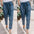 Awstring High Waist Office Cargo Loose Pants Jeans For Women