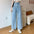 Korean Style Lace High Waist Jeans Women Loose Straight Wide Leg Pants Trousers