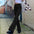 British Style Retro Brown High Waist Stretch Bootcut Jeans Women Casual Pants