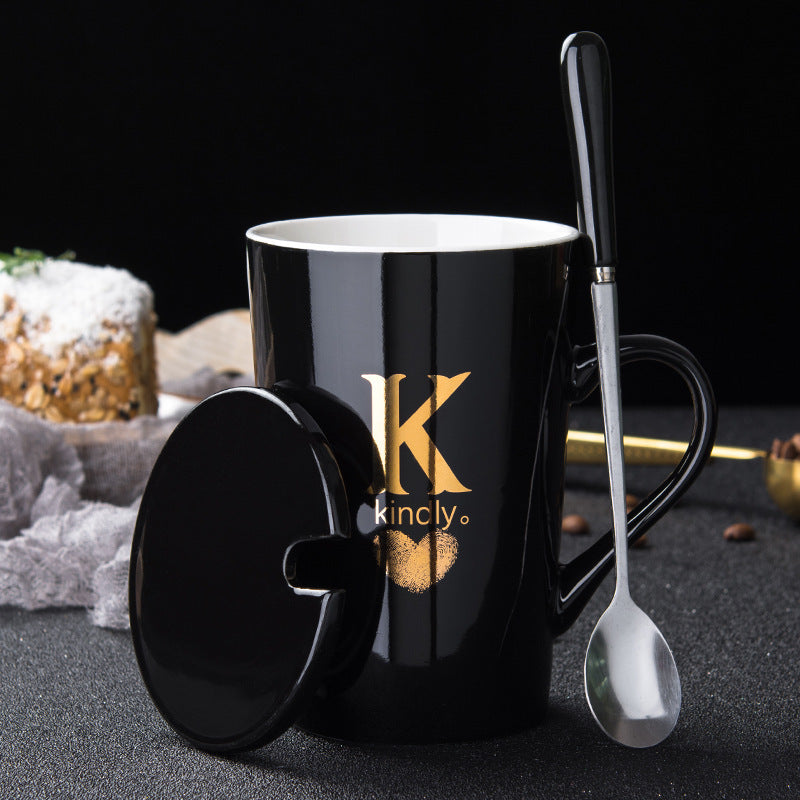 Creative Ceramic Mug With Last Name Letter Mug