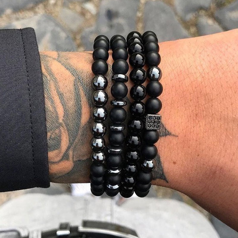Fashion Luxury Charm Hand Men's Bracelet Handmade Beaded