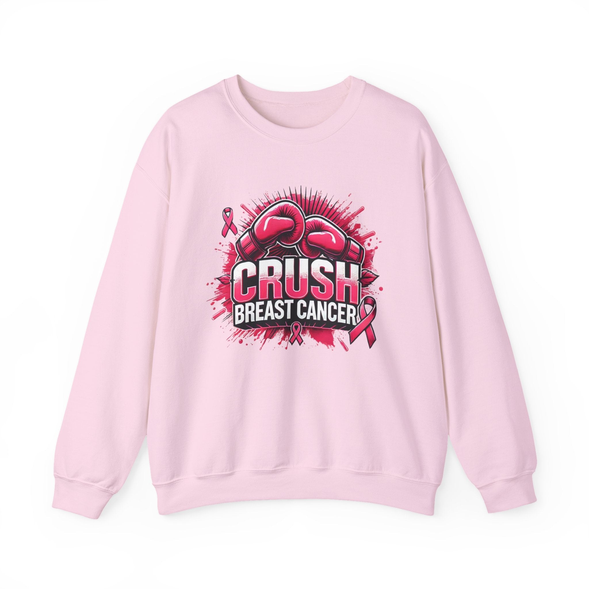 Crush Breast Cancer Awareness Crewneck Sweatshirt – Gildan 18000 (S–4XL)