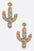 Beaded Cactus Iconic Earrings