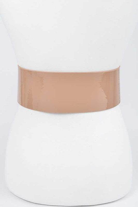 Plus Size Iconic Buckle Statement Patent Belt