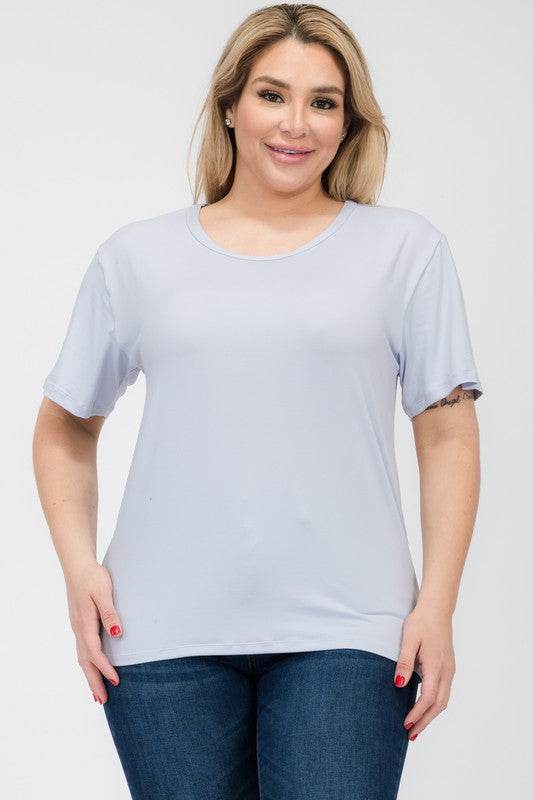 Plus Size Basic Short Sleeve T-shirt