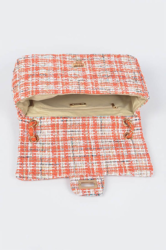 Chic on Repeat Quilted Tweed Convertible Shoulder Bag