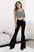 Black High Rise Flare Jeans