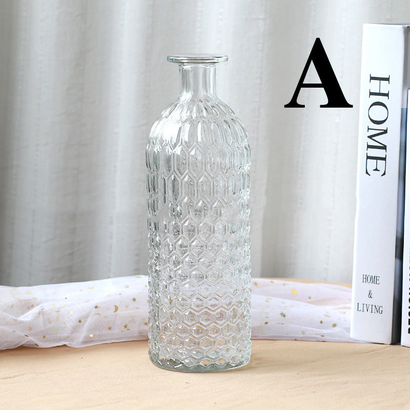 Clear glass vase