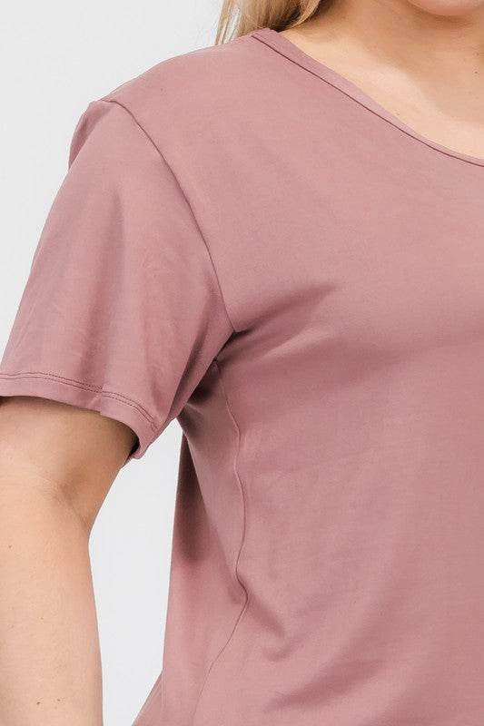 Plus Size Basic Short Sleeve T-shirt