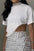 Fashion Casual Rhinestone Short Sleeve Coat Skirt Suit
